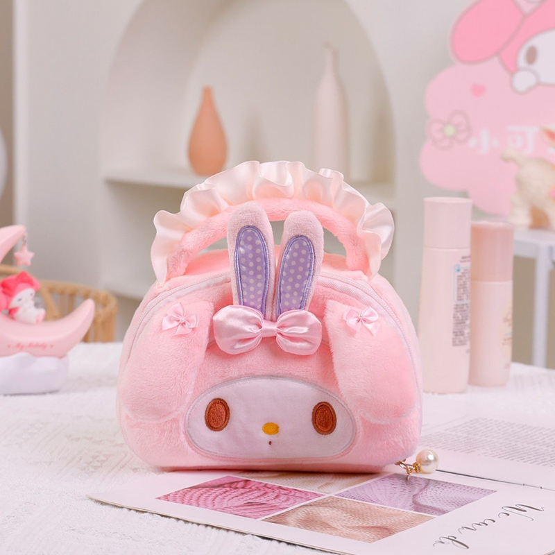 Camera Bag Travel - My Melody Plush Handheld Cosmetic Bag