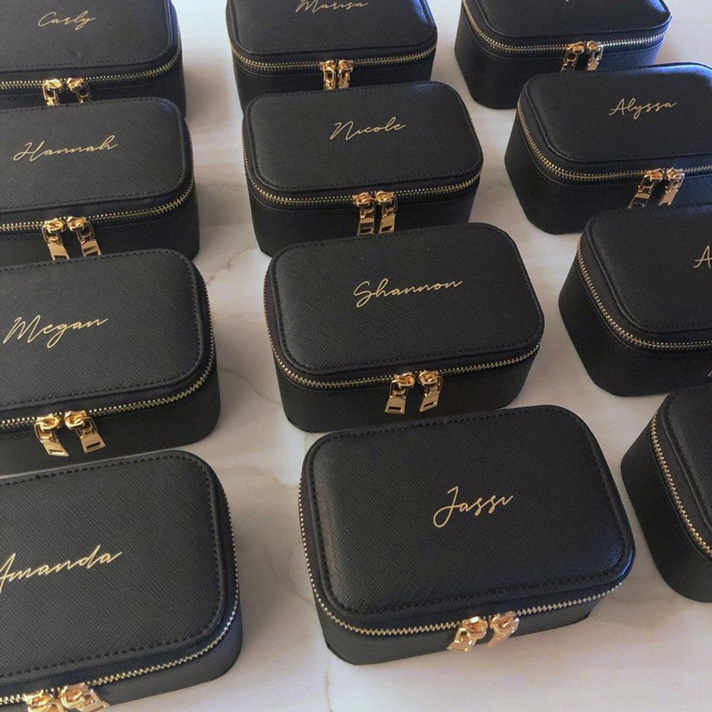 Travel Jewellery & Accessories Organiser - Personalised Jewellery Box With Name Travel