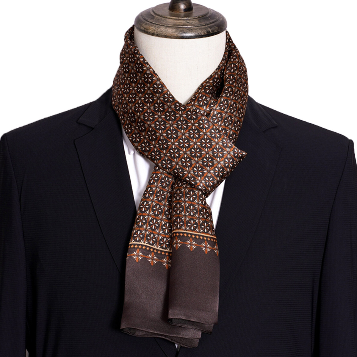 New Men's Stripe Silk Scarf Ho - огляд і ціна Travel Accessories Sale