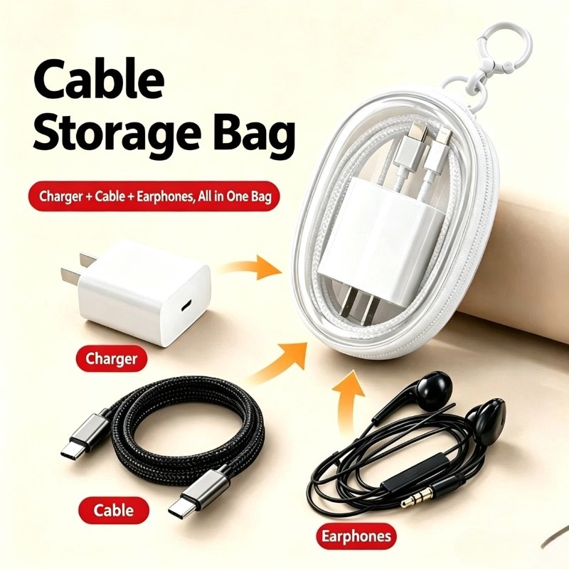 Portable Travel Waterproof Dat - огляд і ціна Cable Organizer Travel