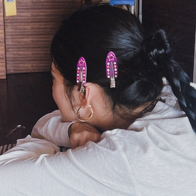 Love Heart Rhinestone Bangs Cl - огляд і ціна Travel Accessories Jewelry