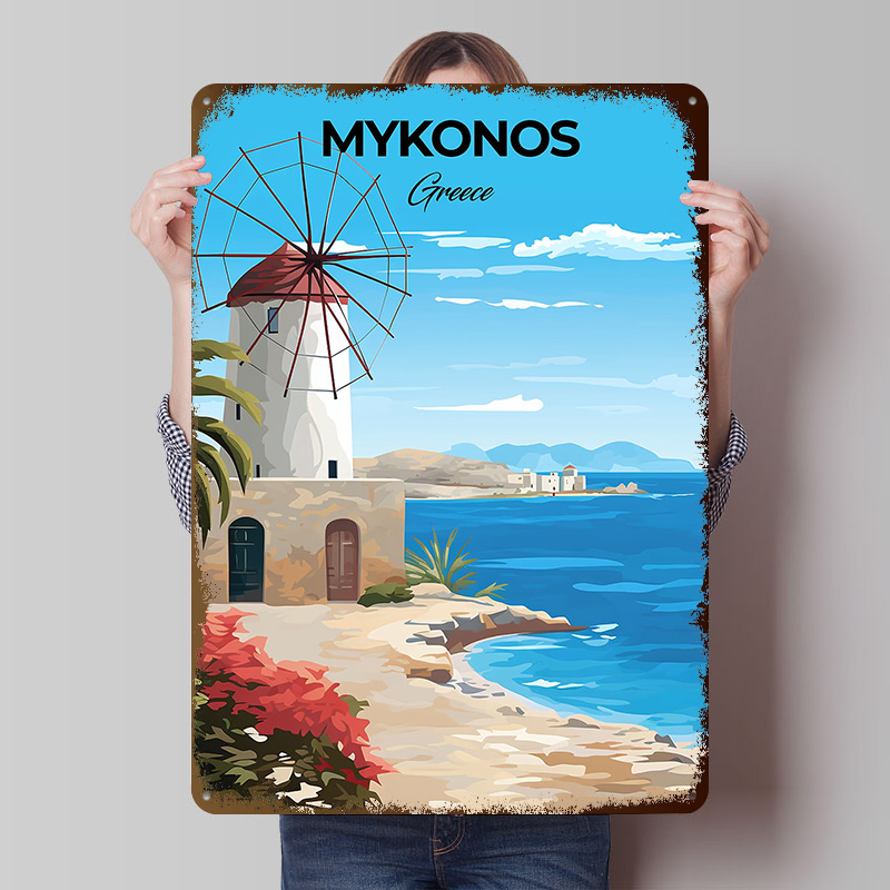 Mykonos Greece Travel Poster C - огляд і ціна Travel Accessories Greece