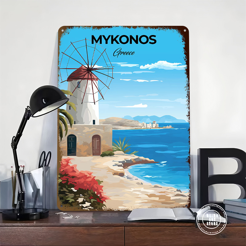 Mykonos Greece Travel Poster C - огляд і ціна Travel Accessories Greece