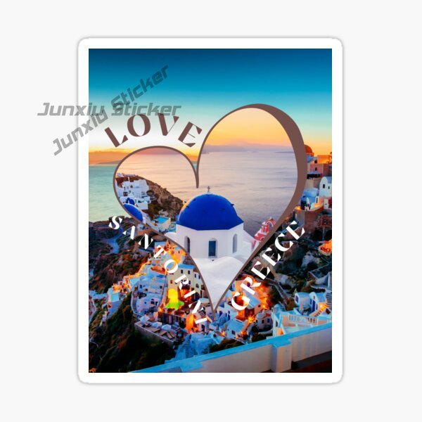 SANTORINI GREECE Car Stickers  - огляд і ціна Travel Accessories Greece