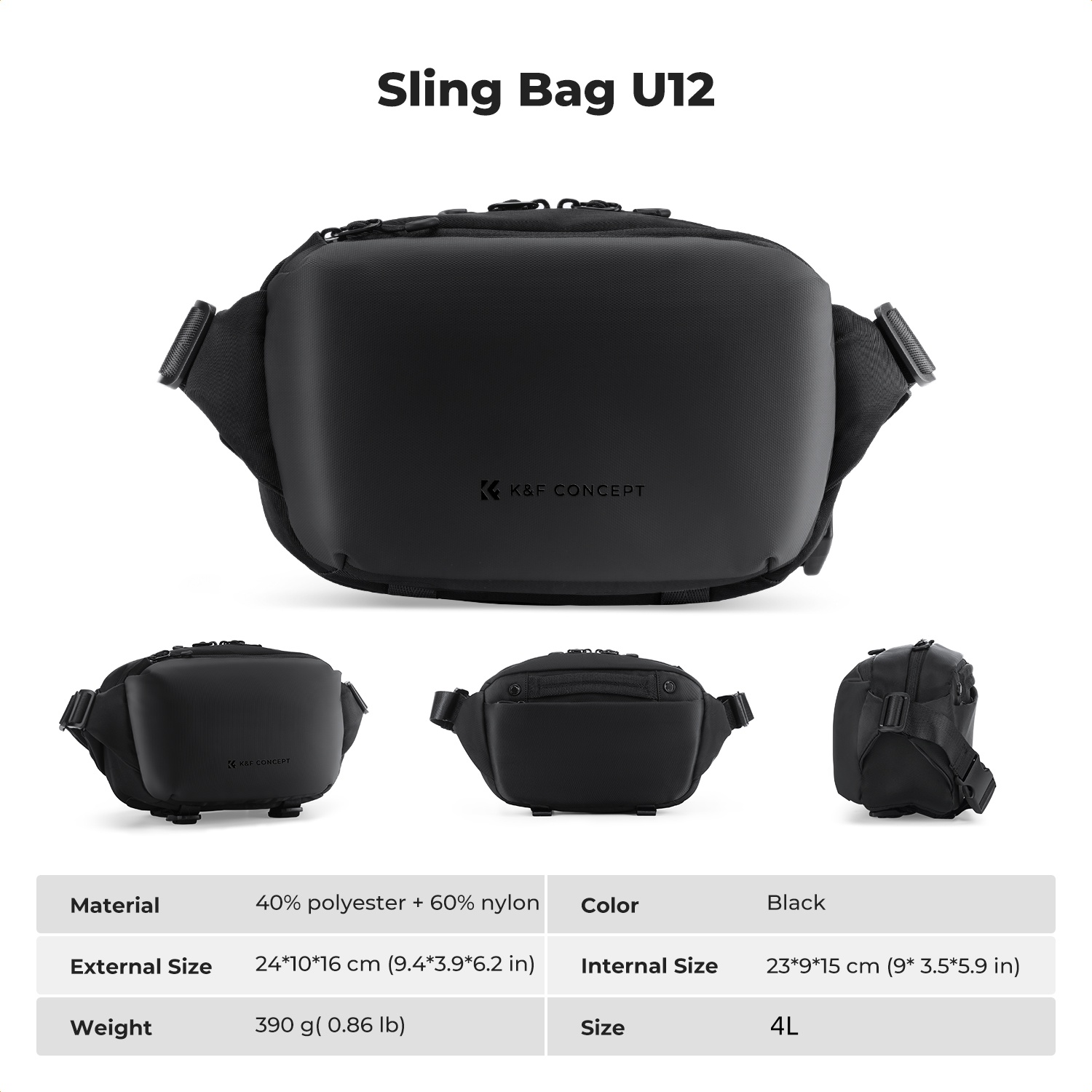K&F CONCEPT 4L Camera Sling Ba - огляд і ціна Camera Bag Travel